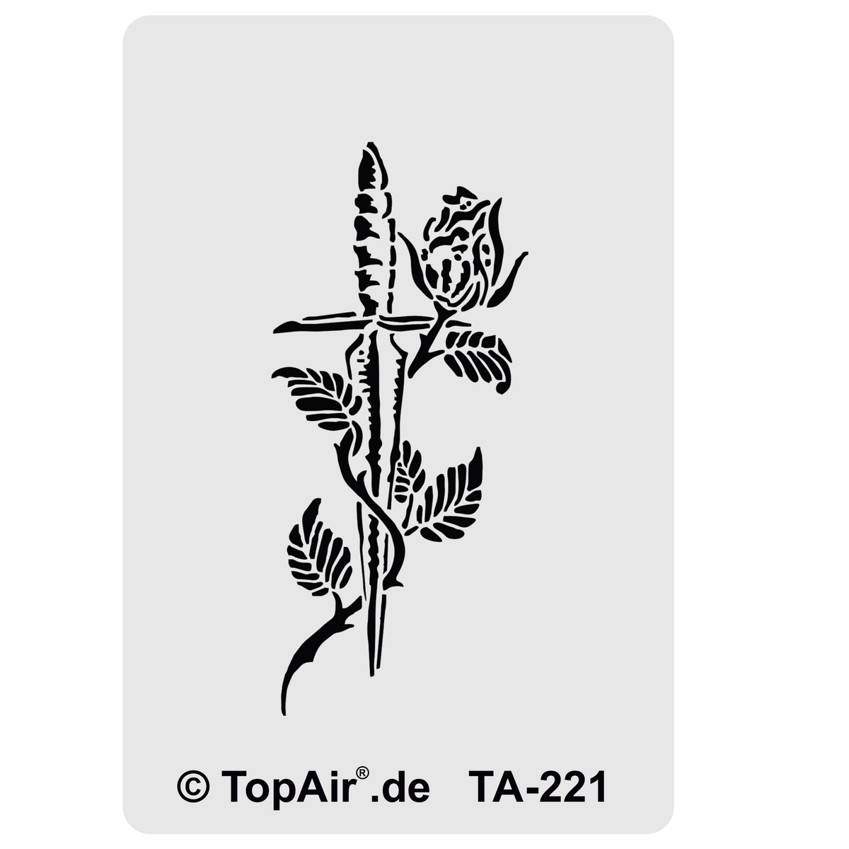 Schablone TA221 - Dolch und Rose