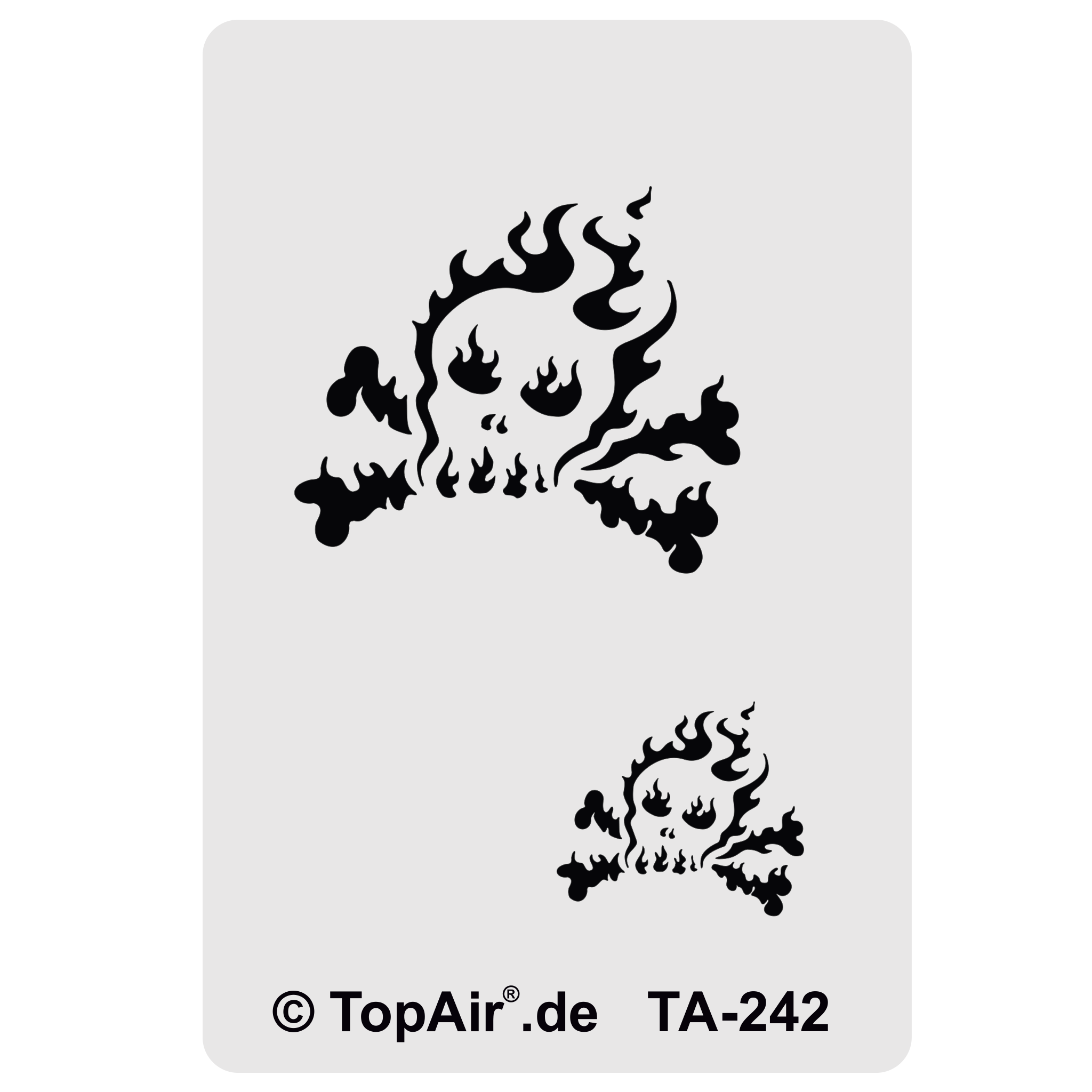 Schablone TA242 - Totenkopf, Flamen